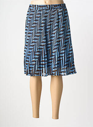 Jupe mi-longue taille normale bleu CREAM femme