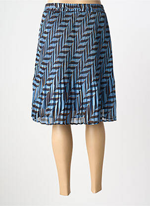 Jupe mi-longue taille normale bleu CREAM femme