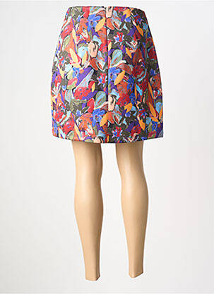 Jupe courte coupe droite violet MALOKA femme