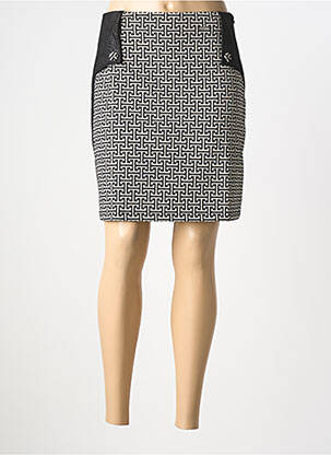 Jupe courte coupe droite noir MALOKA femme