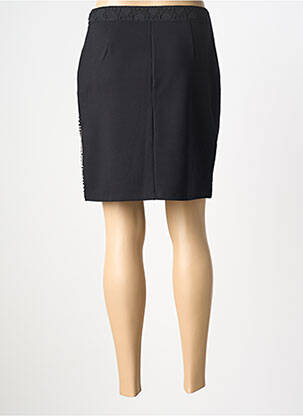 Jupe courte coupe droite noir MALOKA femme
