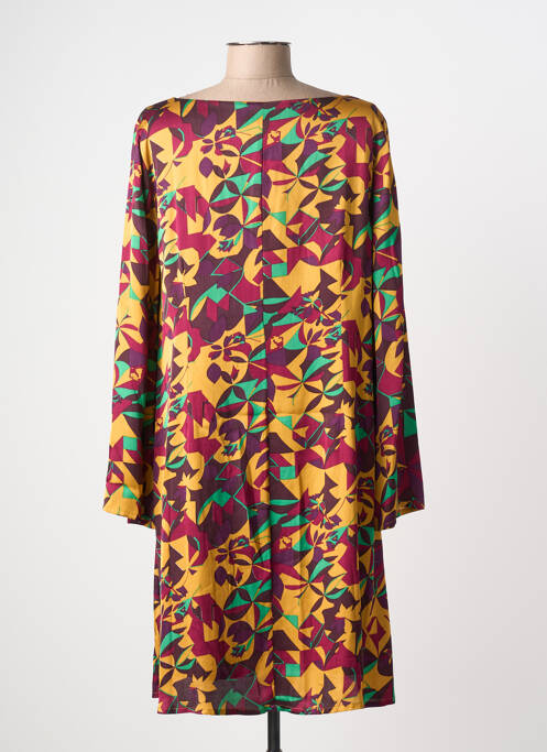 Robe mi-longue coupe fluide manches longues violet LA FIANCÉE femme