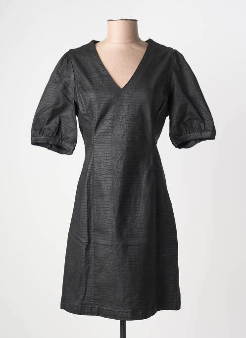 Robe mi-longue manches courtes manches courtes noir CREAM femme