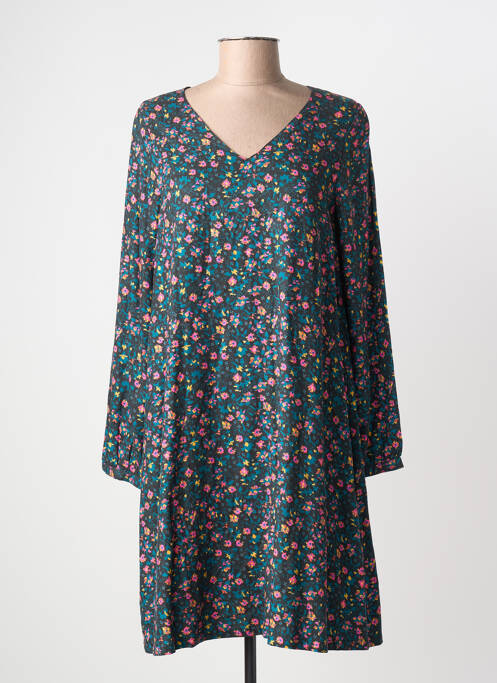 Robe mi-longue imprimé fantaisie manches longues bleu LA FIANCÉE femme