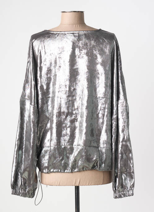 Veste casual col rond argent CREAM femme