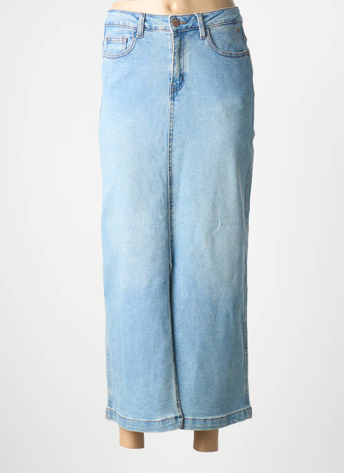 Jupe longue coupe droite bleu CREAM femme