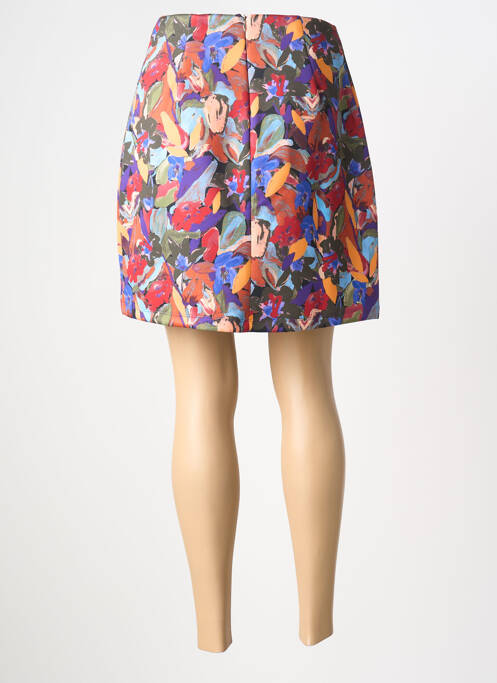 Jupe courte coupe droite violet MALOKA femme