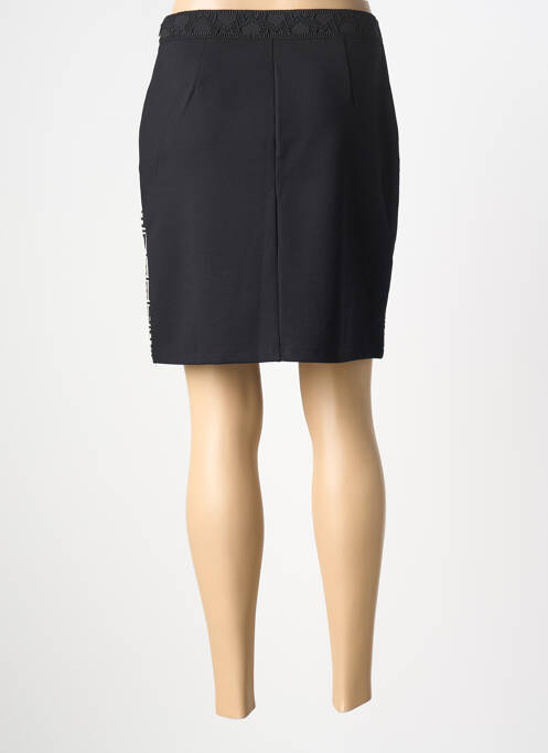 Jupe courte coupe droite noir MALOKA femme