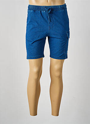 Bermuda taille élastique taille normale bleu SUN VALLEY homme
