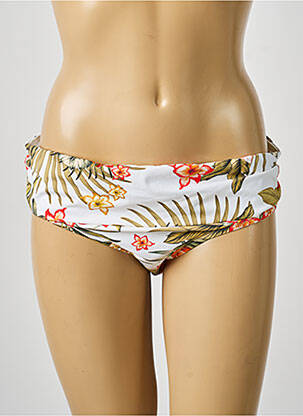 Bas de maillot de bain imprimé fantaisie culotte blanc BANANA MOON femme