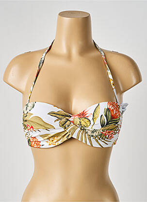 Haut de maillot de bain stretch haut bandeau blanc BANANA MOON femme