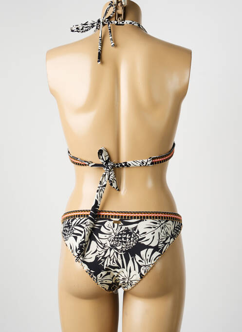 Maillot de bain 2 pièces stretch haut triangles beige LPB femme