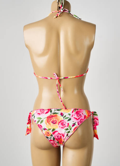 Maillot de bain 2 pièces stretch haut triangles blanc BANANA MOON femme