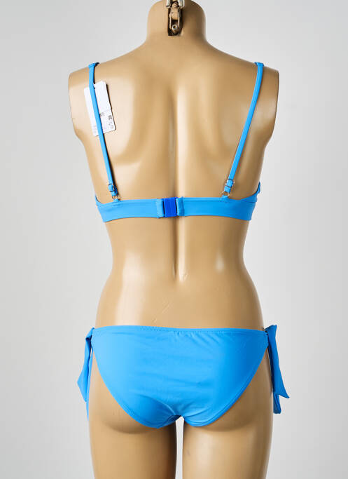 Maillot de bain 2 pièces stretch haut soutien-gorge moulé bleu BANANA MOON femme