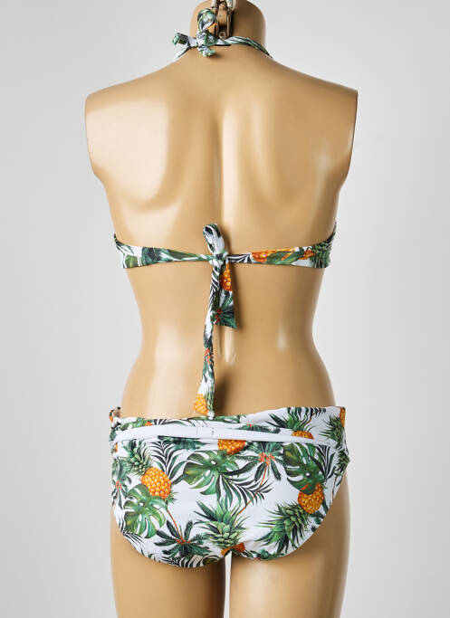 Maillot de bain 2 pièces stretch haut soutien-gorge moulé vert LPB femme