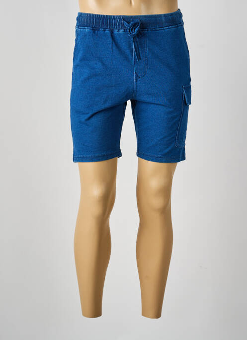 Bermuda taille élastique taille normale bleu SUN VALLEY homme