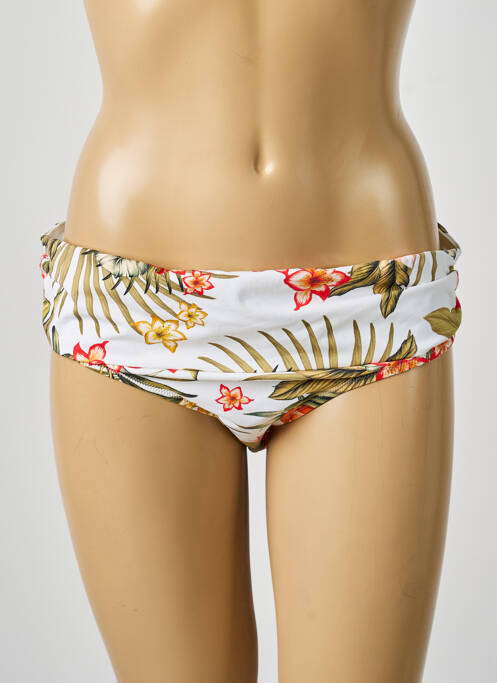 Bas de maillot de bain imprimé fantaisie culotte blanc BANANA MOON femme