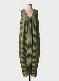Robe longue sans manche sans manche vert PINK P femme