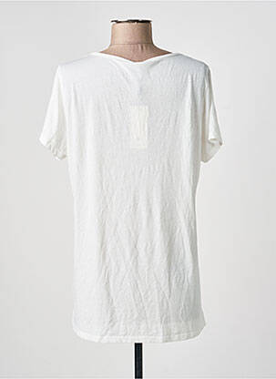 T-shirt sérigraphie floquée manches courtes blanc SUN VALLEY femme