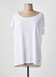 T-shirt coupe droite manches courtes blanc SUN VALLEY femme