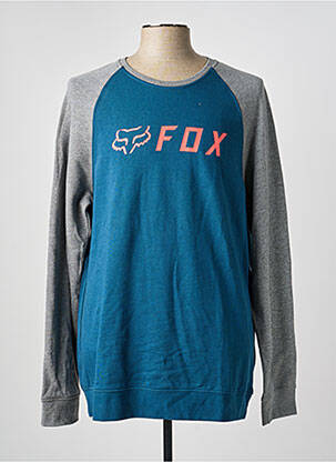 Pull col rond manches longues bleu FOX homme