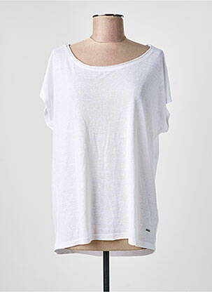 T-shirt coupe droite manches courtes blanc SUN VALLEY femme