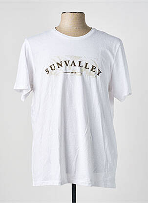 T-shirt coupe droite manches courtes blanc SUN VALLEY homme
