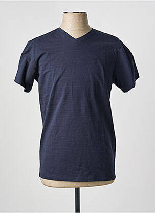 T-shirt coupe cintrée manches courtes bleu SUN VALLEY homme