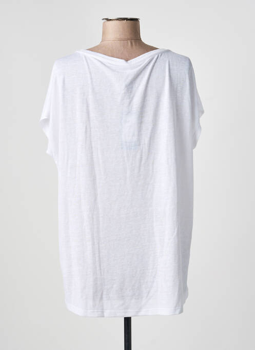 T-shirt coupe droite manches courtes blanc SUN VALLEY femme