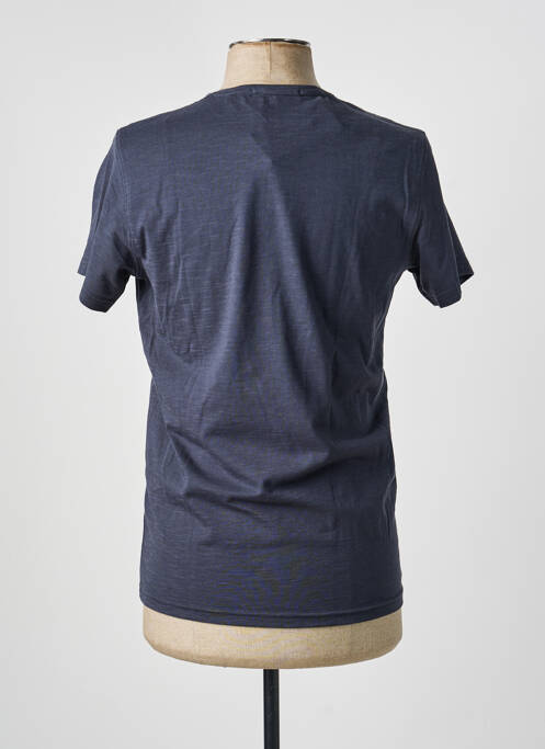 T-shirt coupe cintrée manches courtes bleu SUN VALLEY homme