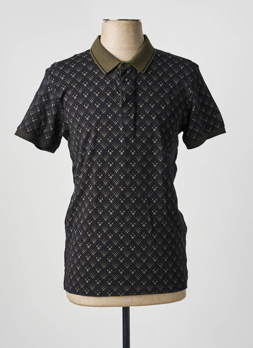 Polo stretch manches courtes noir SUN VALLEY homme