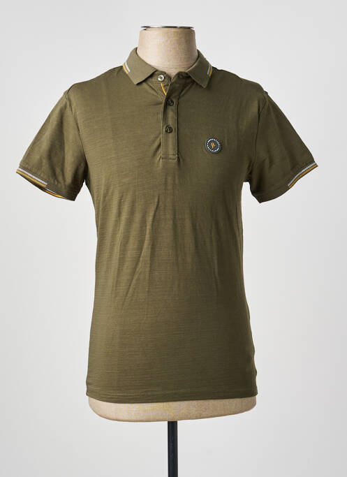 Polo stretch manches courtes vert SUN VALLEY homme