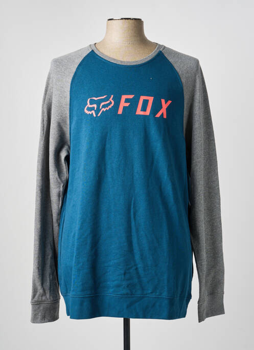 Pull col rond manches longues bleu FOX homme