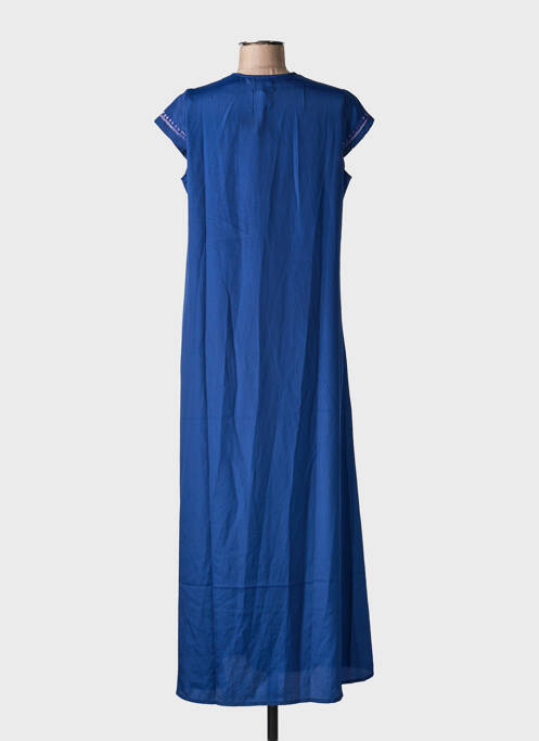 Robe longue manches courtes manches courtes bleu PINK PLANET femme