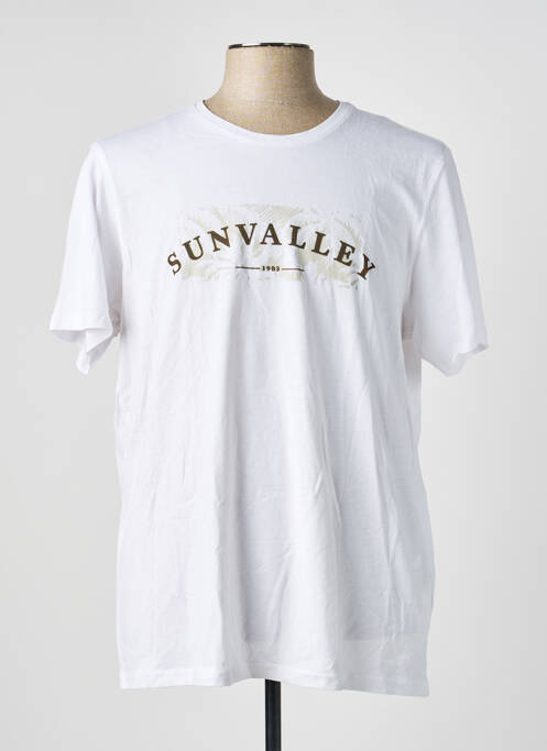 T-shirt coupe droite manches courtes blanc SUN VALLEY homme
