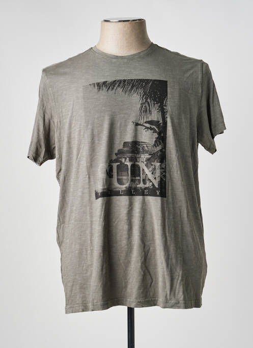 T-shirt coupe droite manches courtes vert SUN VALLEY homme