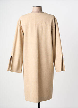 Robe mi-longue manches longues manches longues beige BY MALENE BIRGER femme