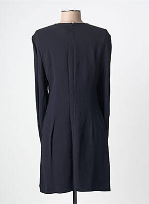 Robe courte fermeture zippée au dos manches longues noir SEMICOUTURE femme