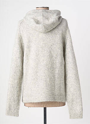 Sweat-shirt à capuche col v manches longues gris ATTIC AND BARN femme
