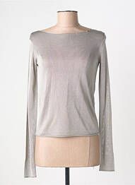 T-shirt manches longues manches longues gris ELISABETTA FRANCHI femme