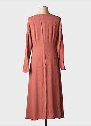 Robe longue manches longues manches longues orange ATTIC AND BARN femme