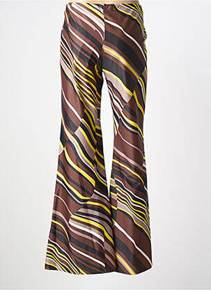 Pantalon large tissage popeline taille normale marron MALIPARMI femme