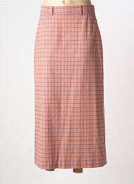Jupe longue coupe droite rose NIU femme