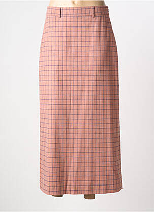 Jupe longue coupe droite rose NIU femme