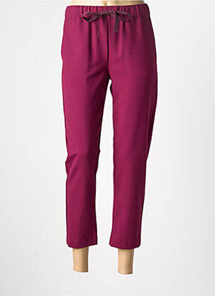 Pantalon 7/8 stretch taille normale violet SEMICOUTURE femme