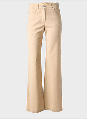 Pantalon droit stretch taille normale beige MOMONI femme