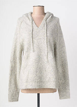 Sweat-shirt à capuche col v manches longues gris ATTIC AND BARN femme