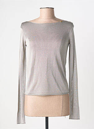 T-shirt coupe cintrée manches longues gris ELISABETTA FRANCHI femme