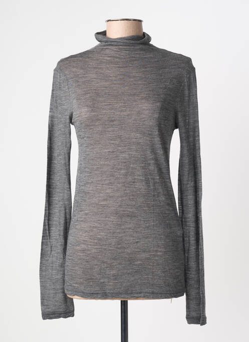 T-shirt manches longues manches longues gris SEMICOUTURE femme