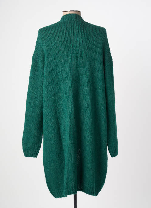 Gilet manches longues maille tricot vert NIU femme